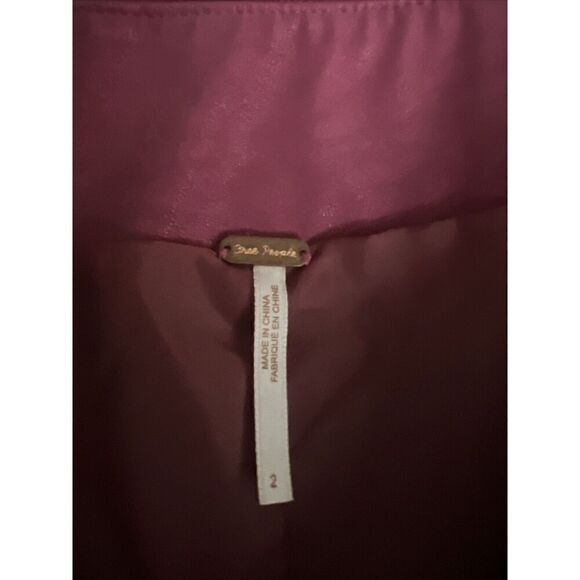 Free People Sz 2 OB1087644 Pink Suede Short Sweetheart Skirt - Picture 8 of 9